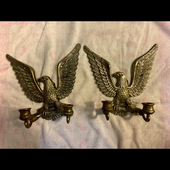 Vintage Wall Decor Vintage Set Of Metal American Eagle Candle
